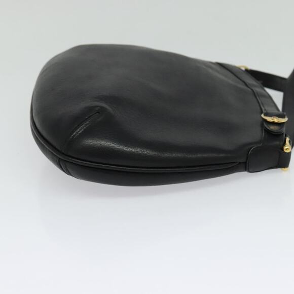 GUCCI Shoulder Bag Leather Black Gold - Picture 5 of 12